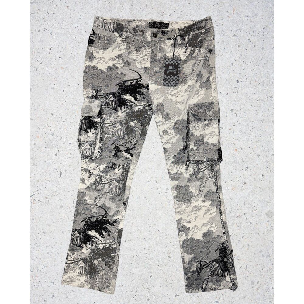 Rebel Vengeance Grim Reaper Cargo Pants Streetwear